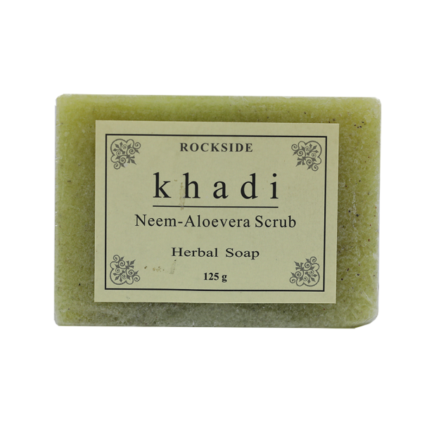Khadi-Neem-Aloevera-Scrub-Herbal-Soap