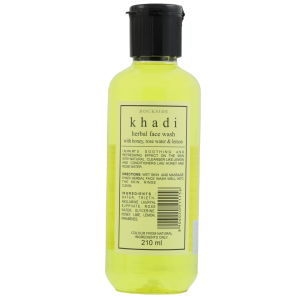 Khadi Herbal Face Wash With Honey Rose Water And Lemon – 210ml